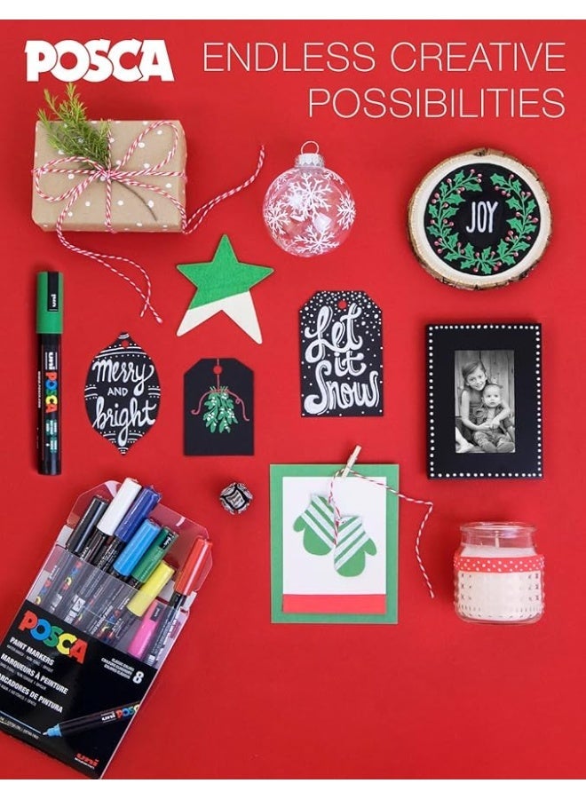 بوسكا قلم طلاء بوسكا PC-3M برأس دقيق 0.9–1.3 مم – 8 ألوان متنوعة - Image 4